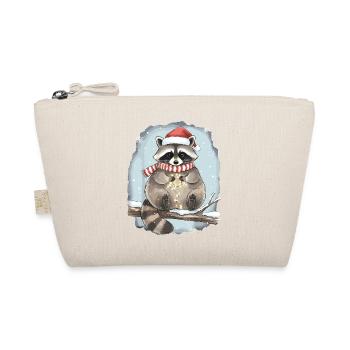 Noël de raton laveur assorti en famille drôle - Trousse biologique - nature - Devant