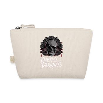 Embrace the Darkness Skull Roses - Organic Pouch - nature - Front