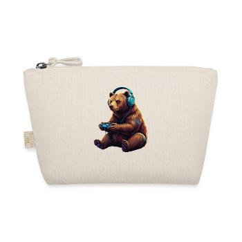 Bear Gaming Animal Video Games Funny Bear - Organic Pouch - nature - Front