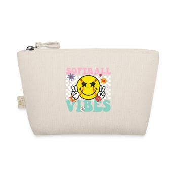 Softball Vibes Cool Fun Graphic for Players Fans - Organic Pouch - nature - Front
