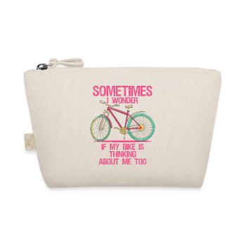 Funny Cycling Bike Rider Bike Rider Track Racing - Organic Pouch - nature - Front