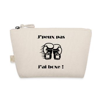 I can't I boxed! – Combat sports humor - Organic Pouch - nature - Front