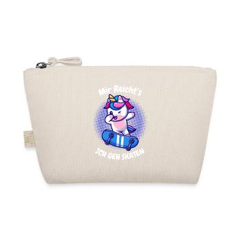 J'en ai assez, je vais patiner, licorne - Trousse biologique - nature - Devant