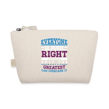 Everyone Is Born Right Handed Funny Lefty Tee Art - Bio-Täschchen - Natur - Vorne
