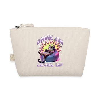 Funny Gaming Gamer Cat - Organic Pouch - nature - Front