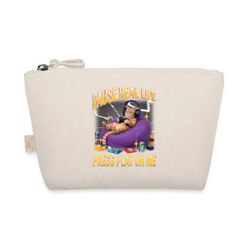Funny Gaming Gamer Cat - Organic Pouch - nature - Front