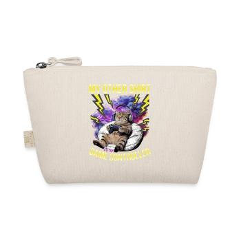 Funny Gaming Gamer Cat - Organic Pouch - nature - Front