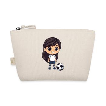 Foosball Girl Cartoon - Organic Pouch - nature - Front