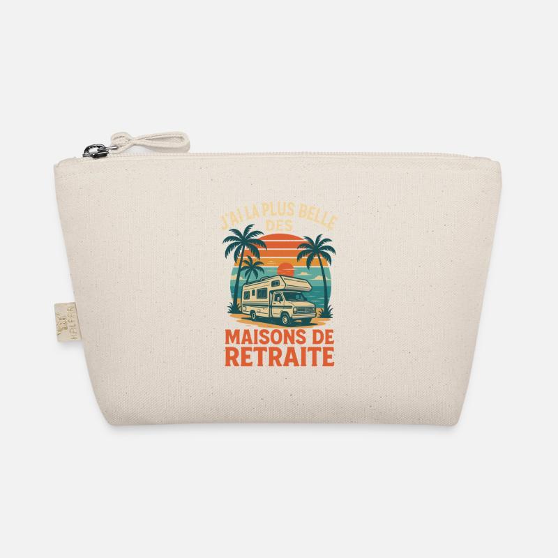 Vintage camper van retirement home Organic Pouch