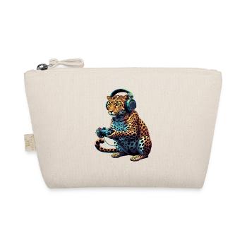 Leopard Gaming Animal Video Games Funny Leopard - Organic Pouch - nature - Front