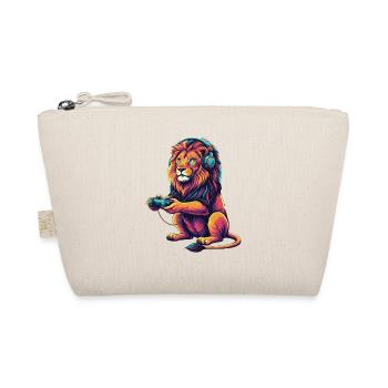 Lion Gaming Animal Video Games Funny Lion - Organic Pouch - nature - Front