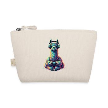 Llamma Gaming Animal Video Games Funny Llamma - Organic Pouch - nature - Front