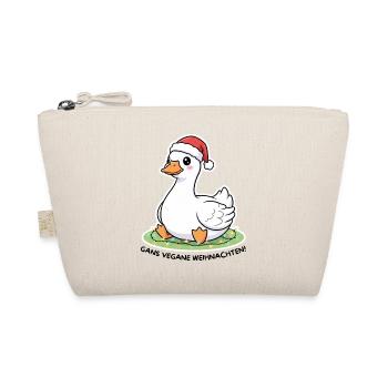 GANS VEGANE WEIHNACHTEN  - Bio-Täschchen - Natur - Vorne
