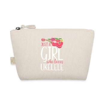 Hawaiian Ukulele Uke Girl Just A - Bio-Täschchen - Natur - Vorne
