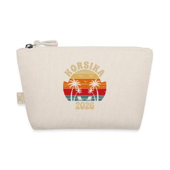 Korsika Retro Sonnenuntergang 2026 - Bio-Täschchen - Natur - Vorne