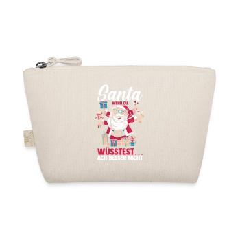 Santa Claus Christmas Time Naughty Christmas - Organic Pouch - nature - Front