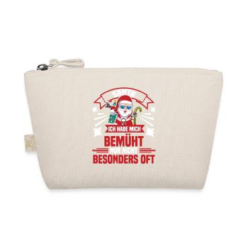 Santa Claus Christmas Time Naughty Christmas - Organic Pouch - nature - Front