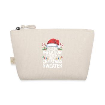 Due to Inflation Ugly Christmas Sweater - Organic Pouch - nature - Front