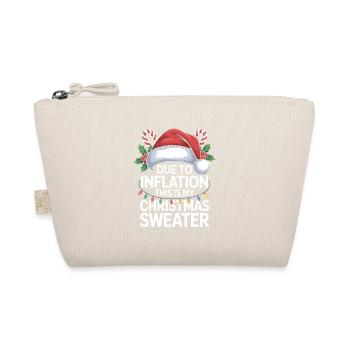 Inflation Christmas Sweater Pun - Organic Pouch - nature - Front