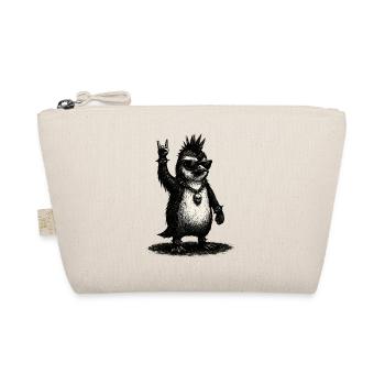Punk Rock Penguin With Sunglasses - Organic Pouch - nature - Front