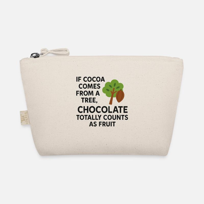 Chocolate counts as fruit – funny cocoa saying Organic Pouch