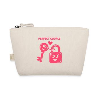 Perfect Couple Key and Lock Love - Bio-Täschchen - Natur - Vorne