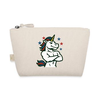 Selbstbewusste Einhorn-Illustration - Bio-Täschchen - Natur - Vorne