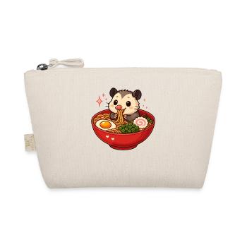 Opossum with noodles ramen kawaii opossum - Organic Pouch - nature - Front
