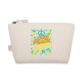 Peace Sign Shirt, Festival Vibes - Organic Pouch - nature - Front