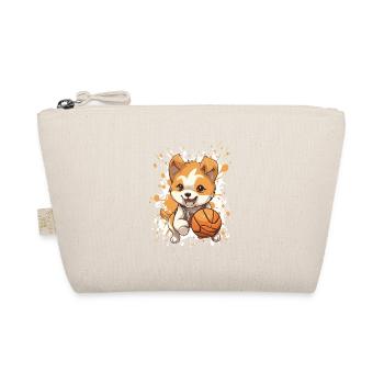 Little Corgi Ball Hunter - Organic Pouch - nature - Front