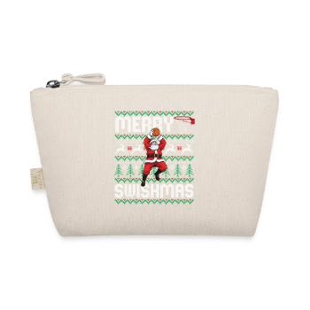 Merry Swishmas Holiday Basketball Graphic for Ball - Organic Pouch - nature - Front