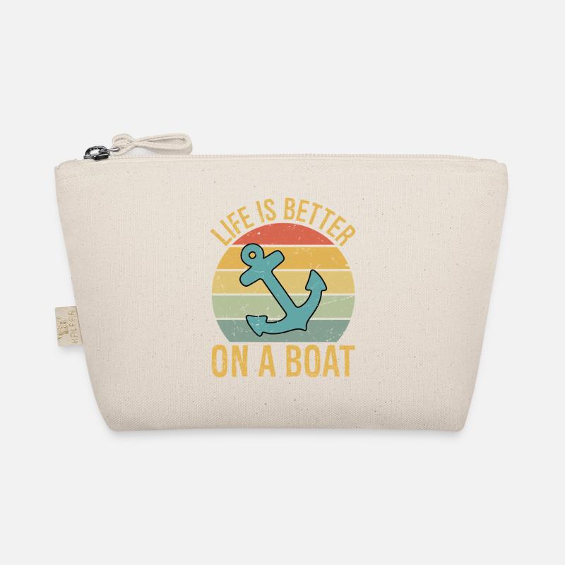 Funny Sailing Boating Sailor Boat Life is Better - Bio-Täschchen - Natur