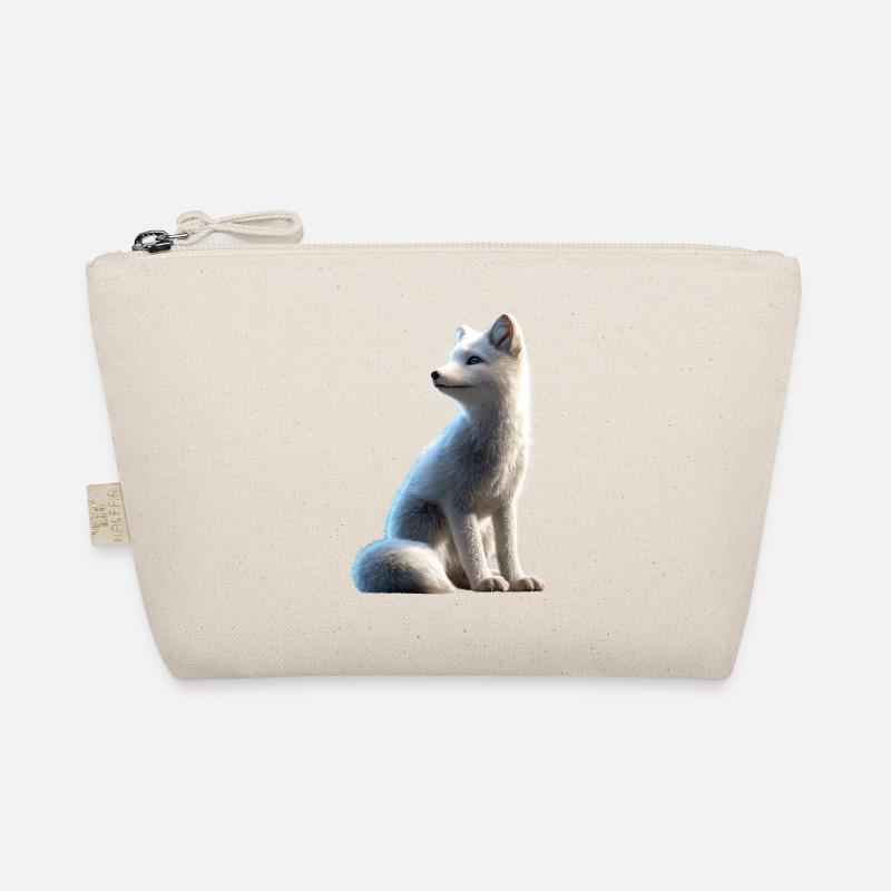 Polarfuchs Schneefuchs Eisfuchs Süßer Weißer Fuchs Bio-Täschchen