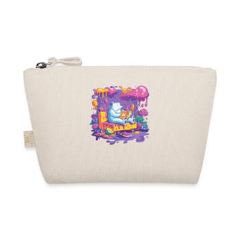 Colorful bear harvest in the flow of colors - Organic Pouch - nature - Front