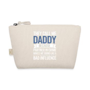 Daddy Partner in Crime Tee - Organic Pouch - nature - Front