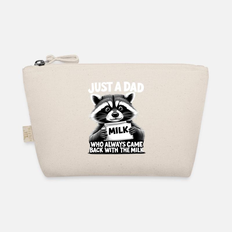 Raccoon Dad Milk Meme - Bio-Täschchen - Natur