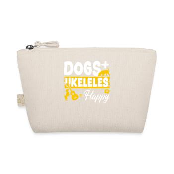 Hawaiian Ukulele Uke Dogs + - Organic Pouch - nature - Front