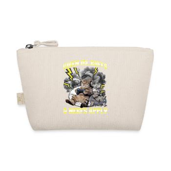 Funny Gaming Gamer Cat - Organic Pouch - nature - Front