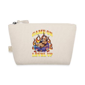 Funny Gaming Gamer Cat - Organic Pouch - nature - Front