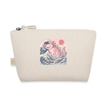 Niedliches Axolotl Kaiju In Japanischer Welle - Bio-Täschchen - Natur - Vorne