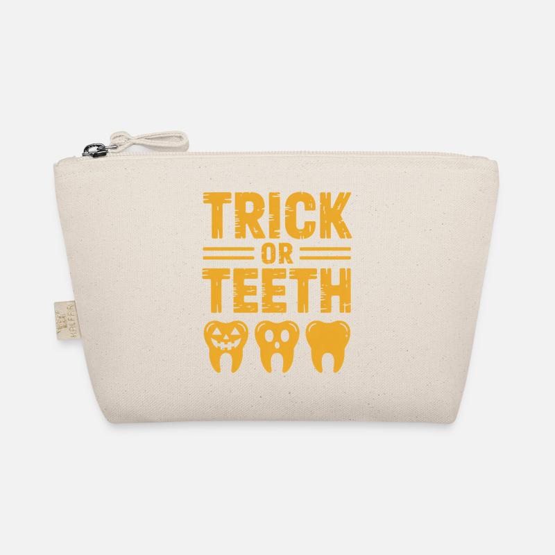 Trick or Teeth Halloween-T-Shirts Bio-Täschchen