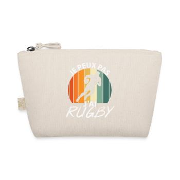 I can't I have rugby - Organic Pouch - nature - Front