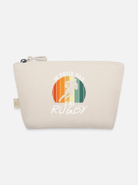 I can't I have rugby - Organic Pouch - nature - Front