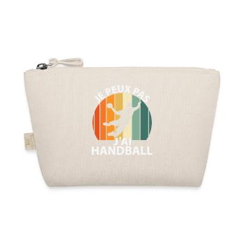 Ich kann nicht, ich habe Handball - Bio-Täschchen - Natur - Vorne