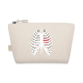 Panier à côtes avec cœur - Trousse biologique - nature - Devant