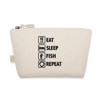 Eat Sleep Fish Repeat - Angeln - Fische fangen - Bio-Täschchen - Natur - Vorne