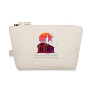 Neon Skyline Meets Ancient Columns - Athens - Organic Pouch - nature - Front