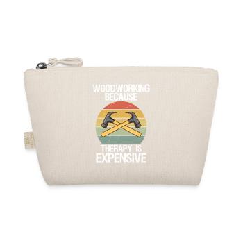 Men Woodworker Carpenter Funny Woodworking - Organic Pouch - nature - Front