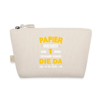 1. Hochzeitstag Ehemann 1 Jahr Ehe Papierhochzeit - Bio-Täschchen - Natur - Vorne