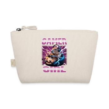 Funny Gaming Gamer Capybara - Bio-Täschchen - Natur - Vorne